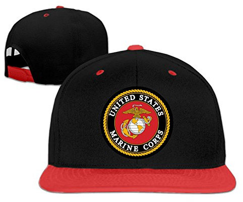 USMC Marines Army Baseball Cap Cool Hip Hop Hut Rot (5 Farben), Rot, EinheitsgröÃŸe
