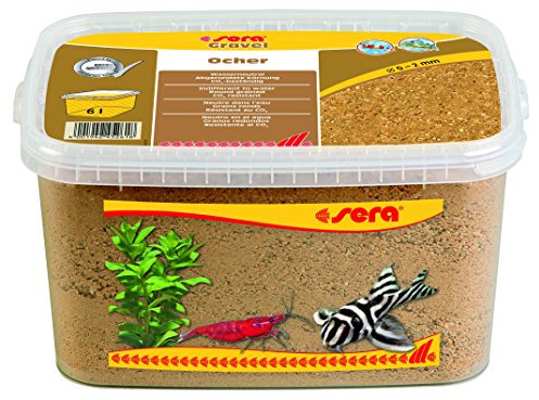 sera Gravel Ocher 0-2 mm 6.000 ml - Ockerfarbener Naturkies (Ø 0 - 2 mm) für alle Süß- und Meerwasseraquarien