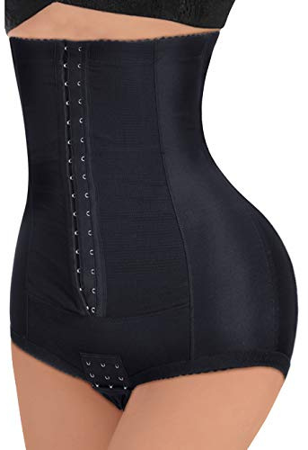 Bafully Postpartum Girdle High Waist Control Panties for Belly Recovery Compression Butt Lifter Slimming Underwear (Black, 2XL)