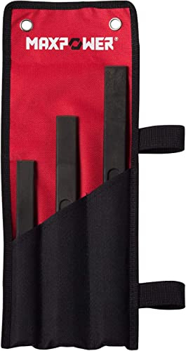 MAXPOWER 3-Piece Cold Chisel Set – Heavy-Duty Drop Forged & Heat-Treated for Maximum Durability. Includes 8”, 10”, and 12” Chisels for Versatile Use. Comes with a Convenient Roll-Up Storage Pouch