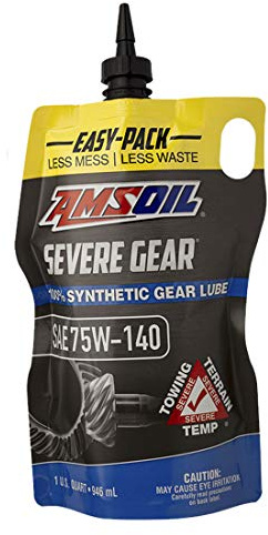 Amsoil Synthetic SEVERE Gear Oil 75w-140 Easy-Pack - 1 Quart (946ml)