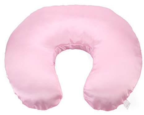 Pro Goleem Satin Nursing Pillow Cover Silk Feeling Soft Feeding Pillow Slipcover for Breastfeeding Moms Fits Standard Infant Nursing Pillow or Positioner Pink