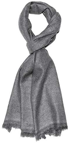 Lorenzo Cana - Sciarpa invernale in cashmere al 100% da uomo, in fibra naturale, 30 x 180 cm