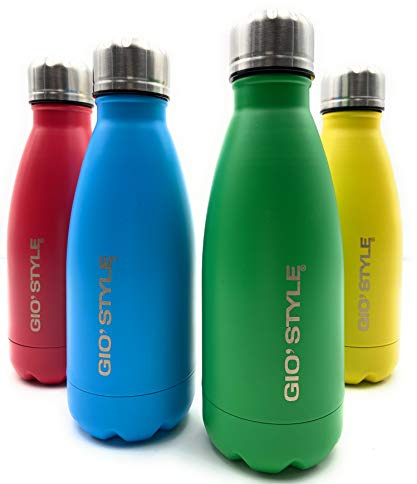 GioStyle Bottiglia Termica Energy | 0,35L | Acciaio | Ideale per Bevande Fresche e Calde | Colori Assortiti