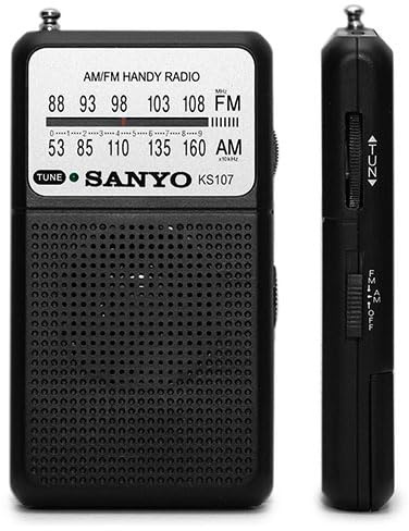 RADIO PORTATIL ALTAVOZ AM/FM PLATA SANYO KS107