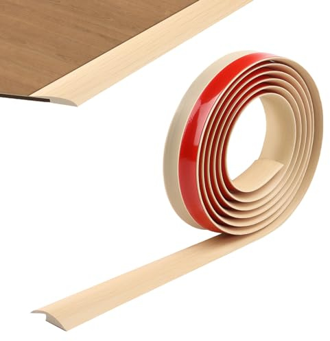 300cm PVC Übergangsleiste Selbstklebend,Teppichboden Türleisten Selbstklebend,Türschwellen Leiste für Schwellenböden mit Teppichboden und Einer Übergangshöhe von Weniger als 5 mm (Ahorn)