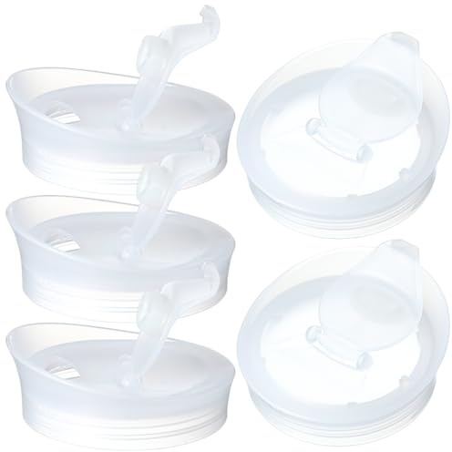 Zerodeko Drinks 5pcs Glass Water Pitcher Lid Glass Carafe Lids Covers Food Grade Plastic Splash Resistant Bottle Stopper Caps for Water Jug Bistro Pitcher