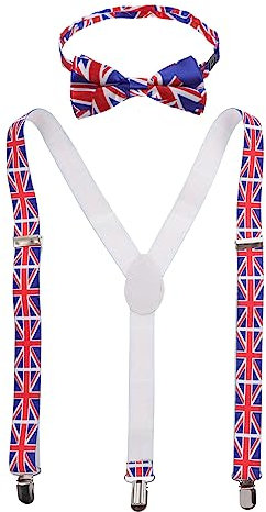 SHERCHPRY 1 Satz Fliege Clip Union Jack patriotische Kostümstütze aussetzen amerikanische Flagge Feier Bowtie Stütze feier kostüm stütze Erwachsener Kleidung VEREINIGTES KÖNIGREICH. Krawatte