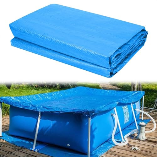 Poolunterlage,Pool Bodenplane 500x300 cm,Pool Bodenschutzmatte,Bodenschutzplane Swimmingpool,Faltbarer Schwimmbadbodenschutz,Swimmingpool Poolzubehör,für Pool Unterlage Outdoor.