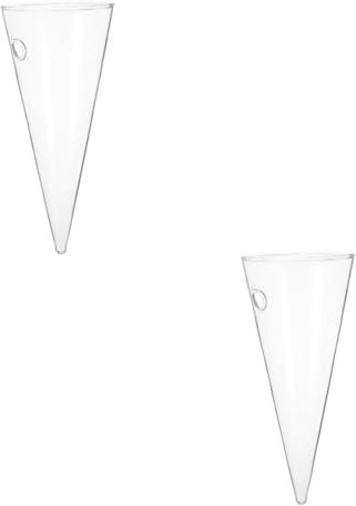 IMIKEYA 2 Stück Wand Hydrokultur Vasen Wand Glas Pflanzgefäß Wand Pflanzgefäß Wandvasen Hängevasen Für Blumen Blumenvase Für Blumensträuße Blumenknospen Pflanzgefäß Glasvase