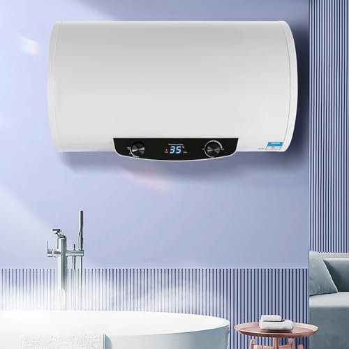 MEELRYD 70L Elektrischer Wassererhitzer Elektro Wandhängender Boiler 2000W Heizleistung 220 Volt Warmwasserspeicher Elektrospeicher 41x75cm, 25-75°C