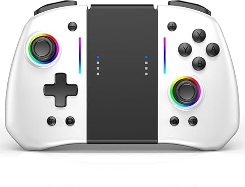 Drahtloser Pro Controller für Nintendo Switch - Handheld OLED Grip mit 8 RGB-Farben, Einstellbarem TURBO, Dualer Motorvibration und Rücktaste