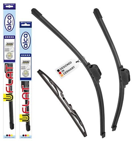 alca® Scheibenwischer mit Heckwischer ideal für MAZDA 2 (08.2014-02.2022) U-FLAT Flachbalkenwischer