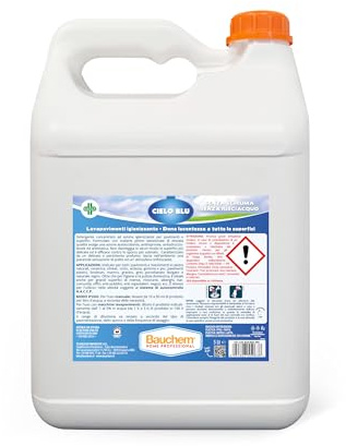 Bauchem Detergente Pavimenti Cielo Blu per Robot, Macchine Lavapavimenti e Manuale, Auto Lucidante e Anti Impronta 5 L
