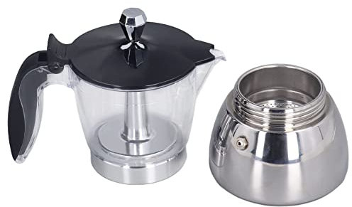 Akozon Cubana Premium con Filtro - Máquina de café Expreso Moka Pot para Estufa de 6 Tazas