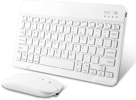 Universal Ultra-Slim Bluetooth Keyboard Rechargeable and mouse for ipad | Wireless Keyboard Portable Key-board Compatible with iPad/Samsung Tab/Lenovo Tab/iOS/Android/Windows
