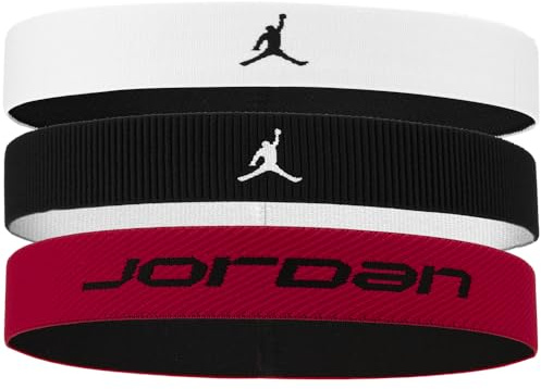 Nike Jordan Elastic Sport Wide 3 PK Fascia per capelli da donna Black/White/Red One Size