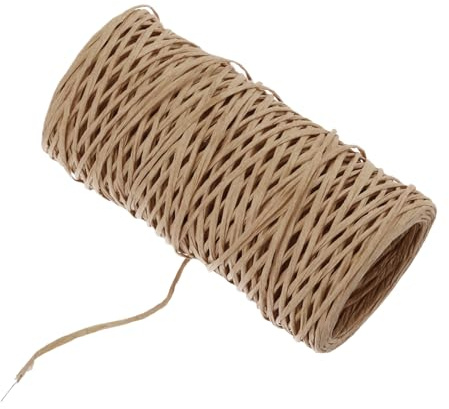 QUARKZMAN Fil Floral 164ft/50m 1mm Fil de Vigne Rustique Brun Clair | Fil Métallique pour Faire des Bouquets et des Couronnes