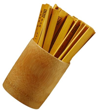 Kisangel Palitos De Bambú para Tubos Gua Juego De Palitos De Adivinación Chinos Accesorio De Adivinación Chino Hogar Material De Bambú Función De Escenario De Decoración