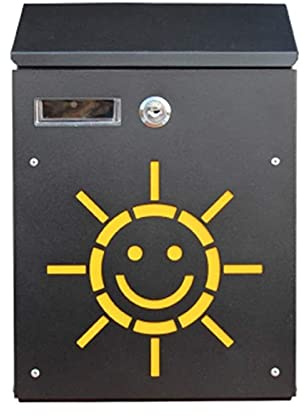MRKU Buzón Vertical Retro clásico Moderno para Exteriores, Montaje en Pared, con Cerradura, Resistente al Agua y al óxido.