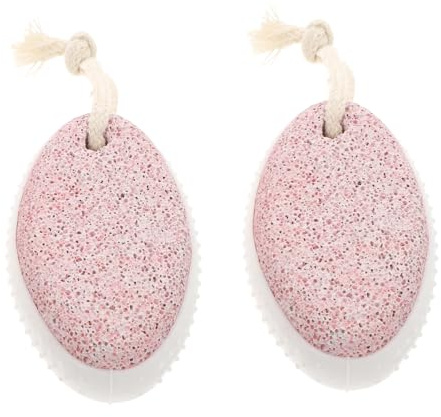 WRITWAA Pomice per Piedi Forma Ellisse 2 Pezzi Pietra Levigante Vulcanica Rosa Esfoliante e Massaggio Piedi per Saloni di Bellezza e Centri Pedicure