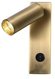 XUEZHEN Lampe de Chevet Murale,Liseuse Murale Lampe de lecture murale à LED avec interrupteur et port USB, spot rotatif, éclairage décoratif for chambre coucher, salon, bureau(Bronze color)