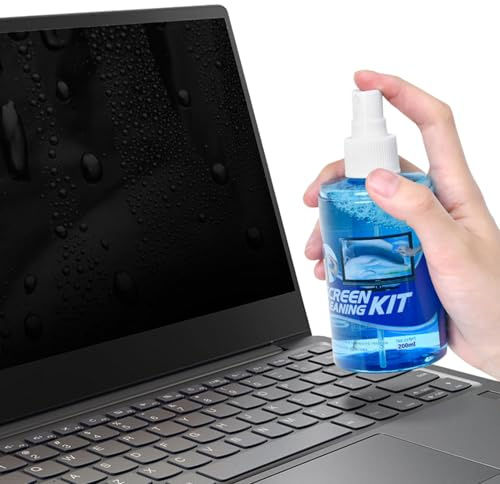 Pulitore Schermo per Computer Portatile: Pulitore Per Dispositivi Elettronici, Liquido Di Pulizia Di Grande Capacità 200 Ml, Accessorio In Microfibra Resistente, Componente Di Pulizia