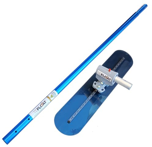 Kit básico alisado de hormigón | Llana Bull Float California con bordes redondeados | Ideal para alisar suelos y pavimentos de hormigón, cemento (KIT 91 x 18 cm)