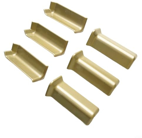 Baseboard Corner for 10cm Skirting Board, ABS Wall Trim Connectors with Inside Outside Cove Joints, Quick Fit Rubber Moulding Ends in Grey Black White Floor Edging(L for CHAMPAGNE Gold)