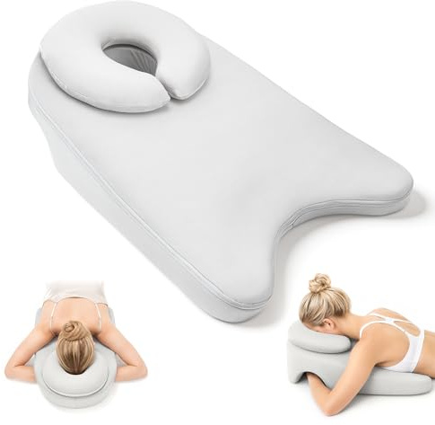 Normodic Breast Pillow and Face Down Pillow for Massage, Prone Massage Pillows for Eye Surgery Recovery, Memory Foam Support Bolster for Table & Stomach Sleepers, Head Chest Cushion Pad for Sleeping