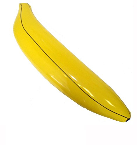 HENBRANDT 170 cm uppblåsbar banan extra stor 1,5 m 6 tum maskeraddräkt uppblåsbar festtillbehör