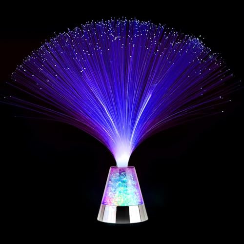 The Glowhouse - Eiskristall-Glasfaserlampe - 34,5 cm (13,5“) - Farbwechselnd