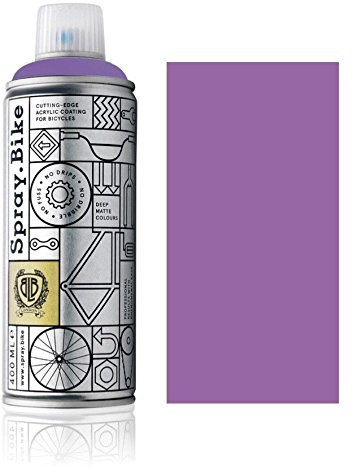 SPRAY.BIKE Fahrrad Lackspray in versch. Farben - KEINE GRUNDIERUNG notwendig - Acryllack/Lack Spray in 400 ml Spraydose, Matt- und Klarlack Optik möglich (Quarzviolett Memphis, Matt)