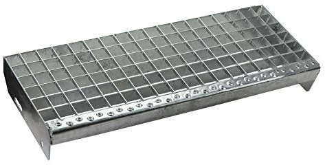 Gitterroststufen 600 x 240 mm | Laufrost, Treppenstufen | Metallgitter Tiefe 240mm MW 33x33 feuerverzinkt