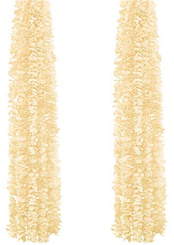 KingYH 10 Stücke 100 cm Künstliche Blumen Girlande Fake Seide Hortensie Rebe Hängende Girlande Rattan Simulation Dekoration Vine für Hochzeit Bogen Balkon Außenbereich Hochzeit Dekoration-Champagner