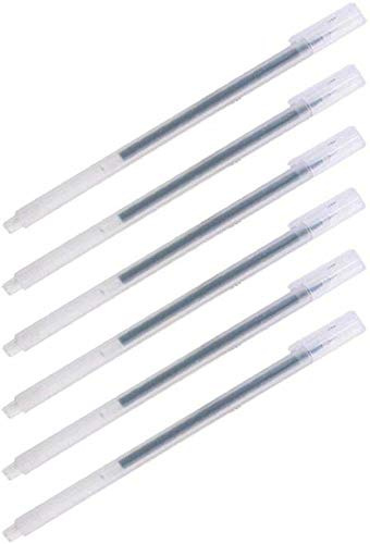 SENRISE 0,5 mm, 6 Stück, modische Farbgelstifte, transparent, mattiert, Aquarellstift, einfach für Schule und Büro, schwarz