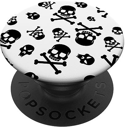 PopSockets Totenkopf Muster - Viele Totenschädel mit Knochen PopSockets PopGrip: Ausziehbarer Sockel und Griff für Handys/Tablets mit Tauschbarem Top