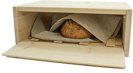 Brotdose Zirbenholz Massivholz | mit Einlegegitter Bäckerleinen
