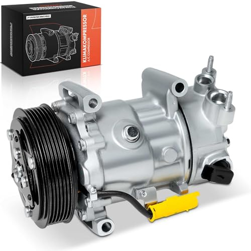 Frankberg Compresor de aire acondicionado con embrague, diésel, 9670318880 | Compatible con: C5 I Break DE, 607 9D 9U, 2008 I CU, C5 Yo CC, Ulises 179, DS3 Cabriolet SB, C6 TD, 307 Descanso 3E
