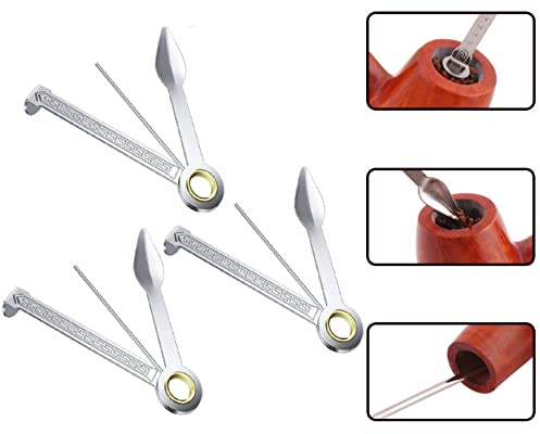 3in1 Smoking Pipe Metal Cleaning Tool Multifunction Tobacco Pipes Reamer Tamper Pokers Tool Gifts for Men Gadgets Christmas Stocking Fillers Gifts for Dad Mum Friend,3 Packs