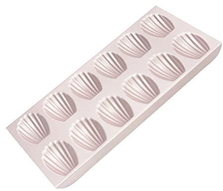 CANDeal 12 Cup Madeleine Pan,Carbon Steel Non-Stick Madeleine Tray,Golden