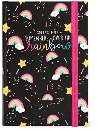 Legami - Kalender 16 Monate Tagesplaner, Medium, 2022/2023, 12 x 18 cm, Thema Rainbow, aus FSC®-zertifiziertem Papier, von September 2022 bis Dezember 2023, weißes Papier 80g/m²