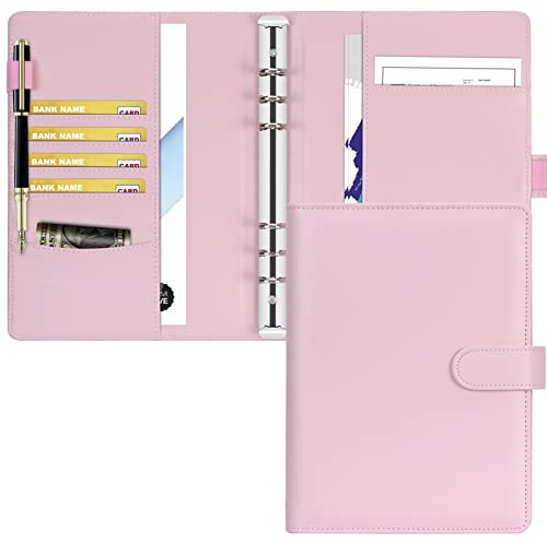 Toplive Leder A5 Binder, 6 Runder Ringbuch Planner Notebook Cover für A5 Füllpapier (Innenpapier nicht enthalten)