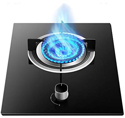 IBOWZ Placa de Gas 2021 Actualizar Encimera De Gas De Hierro Fundido, Encimera De Vidrio Simple De Alta Temperatura, 4.8KW De Alta Potencia De Fuego, para Cocina En El Hogar De Mesa/Cocina Individ