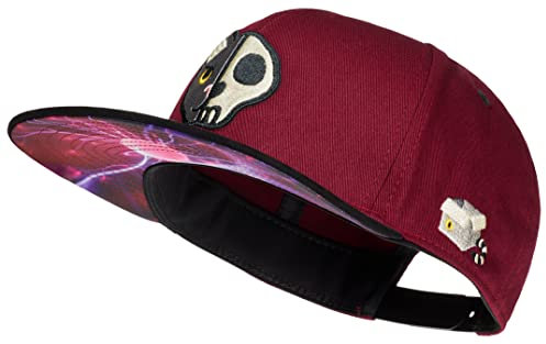 Cadency® Snapback Cap, Herren und Damen, Schrödingers Katze, Baseball Kappe, Basecap gerader Schirm, Größenverstellbar, Unisex, Weinrot