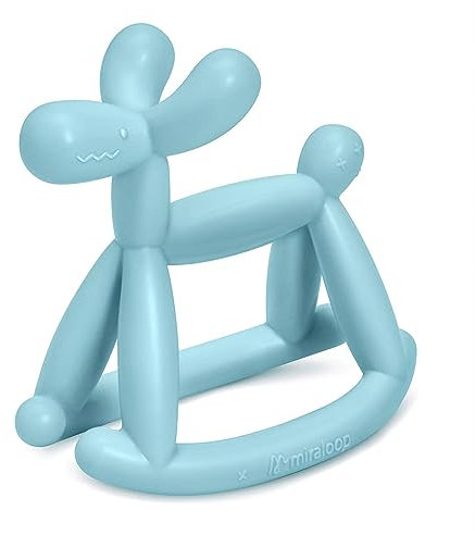 Miraloop Beißring für Baby, Jellydog Zahnungshilfe Baby aus Lebensmittelechtes Silikon, Verhindert Ersticken und Geruchlos Geeignet für ab 3 Monaten Babys