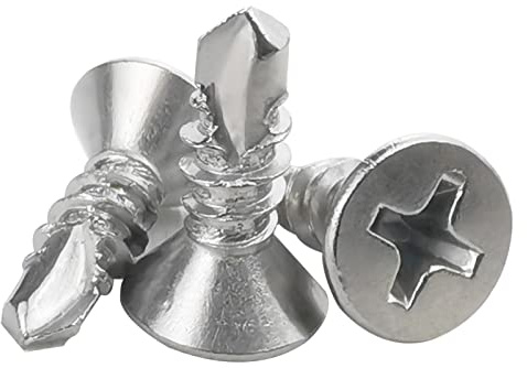 120 pezzi viti autofilettanti da 4,2 x 13 mm, in acciaio inox 410, viti a testa piatta Phillips, testa autofilettanti, viti autofilettanti ad alta resistenza (disponibili da 13 mm a 32 mm)
