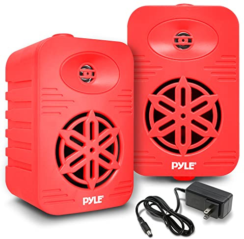 Pyle A Pair of Indoor and Outdoor Bluetooth Speakers 500W 5.25 Full Range Speaker System with High Polymer Tweeter