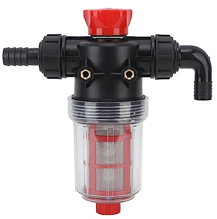 Atyhao Filtre de Pompe à Eau d'irrigation à Mailles Fines de Sortie d'eaux Usées de Filtration de Double Couche de Crépine en Ligne pour la Ferme (Connecteur de 38 mm (Tube Externe de 1,5 Pouce))