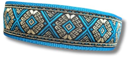Wunderschönes Hundehalsband extra breit 4cm, weiche Polsterung, Zugstopp verstellbar, Martingale komfortabel und leicht, Geschenk für Hund (bis 44cm Hals- 50cm Kopfumfang inkl 6cm Zugstopp)